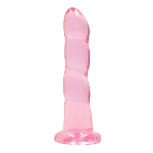 Dildo Shots RealRock Cristal Claro - Rosa Sensación