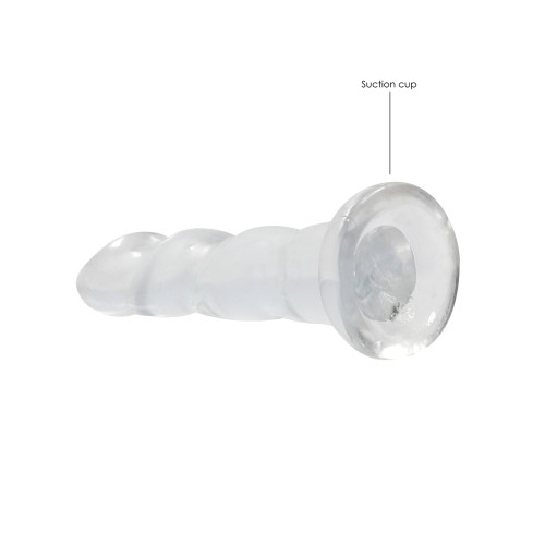 Shots RealRock Crystal Clear Rippled Dildo 7 Inches