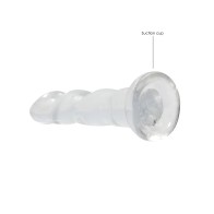 Dildo Rippleado Transparente RealRock Crystal Clear de 7 Pulgadas