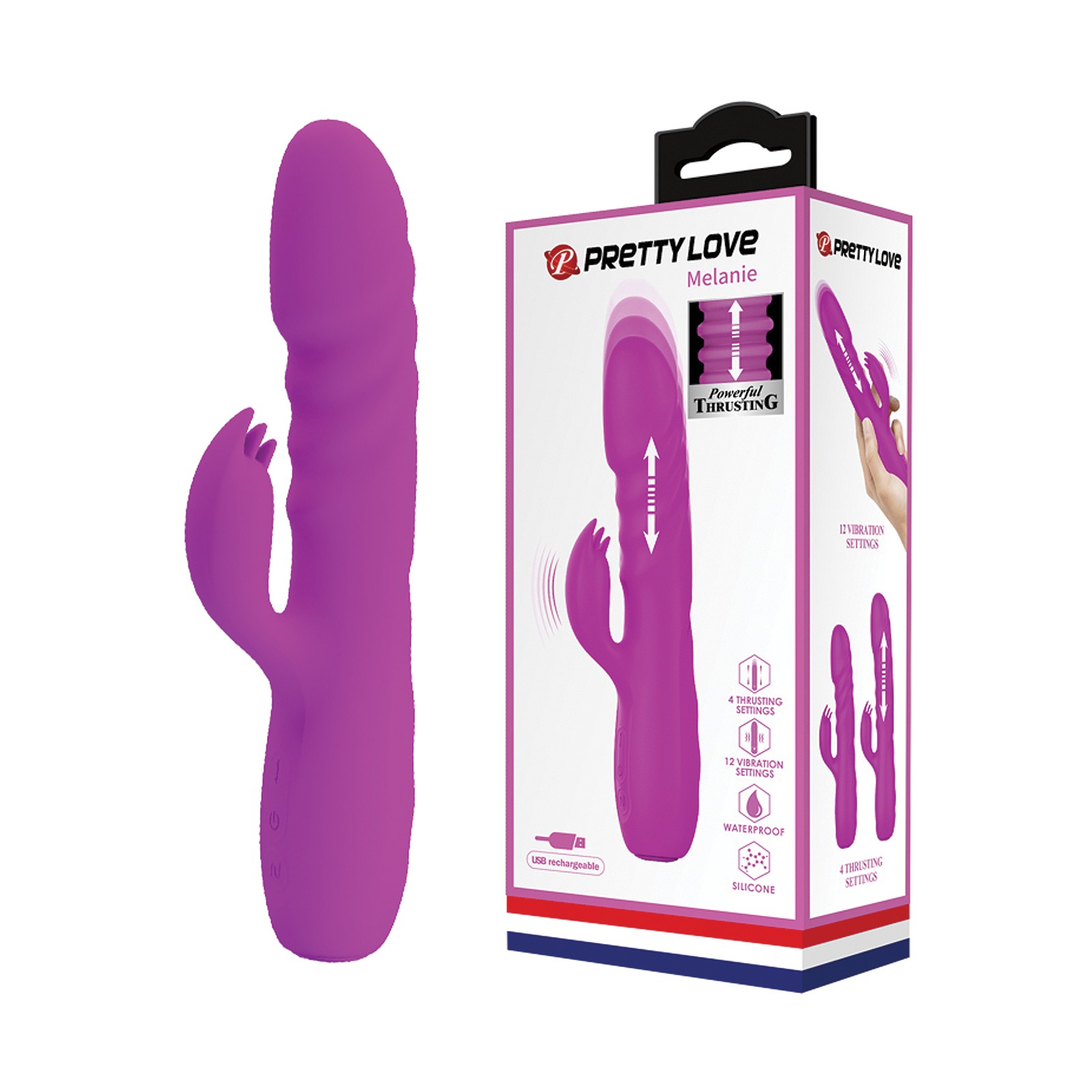 Conejito Vibrador Thrusting Pretty Love Melanie - Fucsia