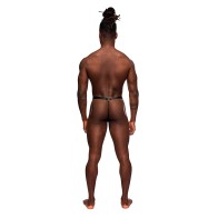 Fetish Jouster Nylon Spandex G-String Black S/M