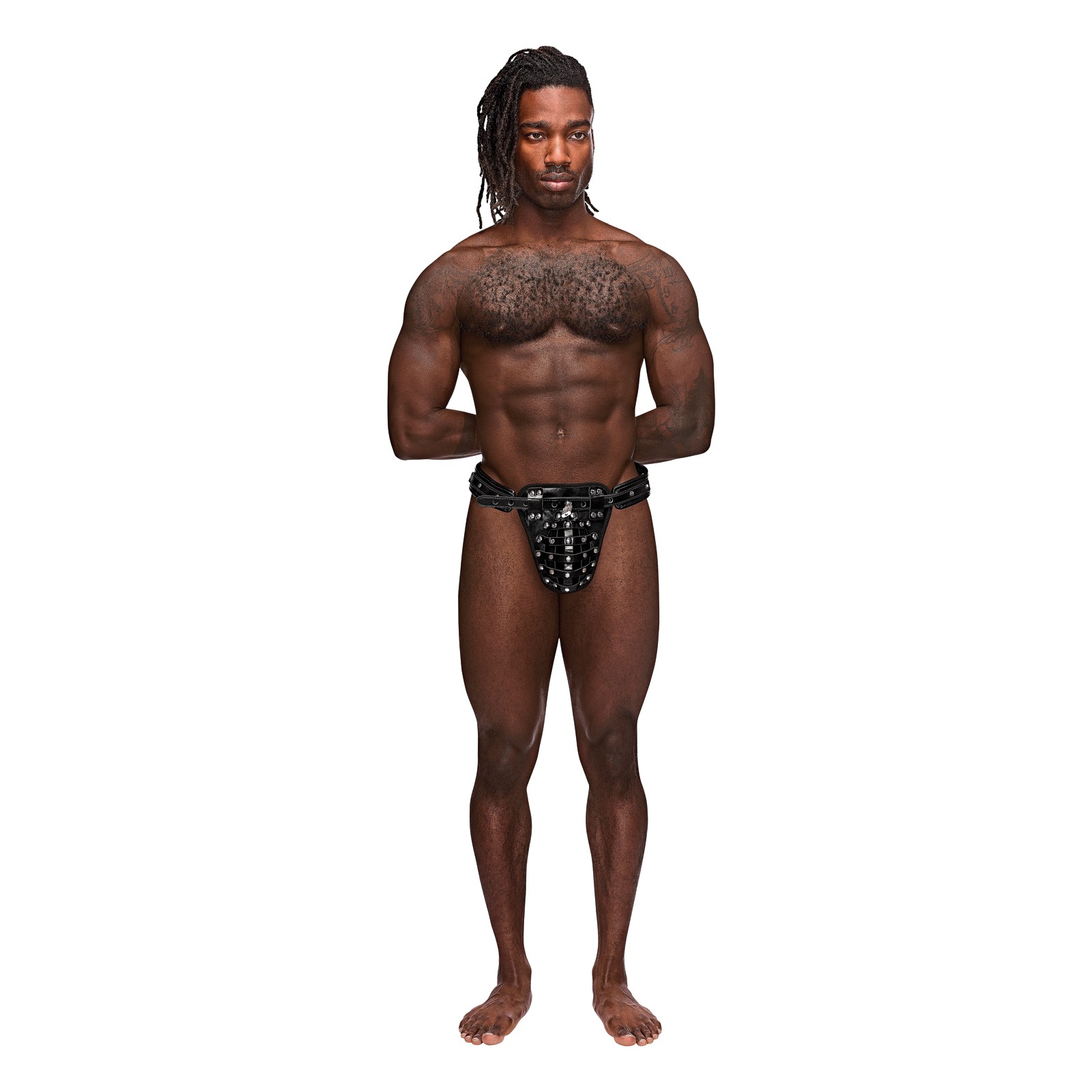 Adjustable Buckle Leather Taurus Thong for Men