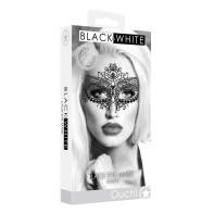 Shots Ouch Black and White Lace Eye Mask Queen