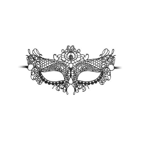 Shots Ouch Black and White Lace Eye Mask Queen