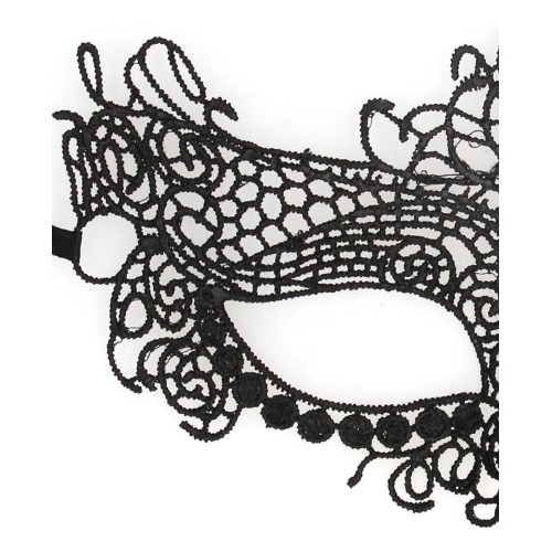 Shots Ouch Black and White Lace Eye Mask Queen