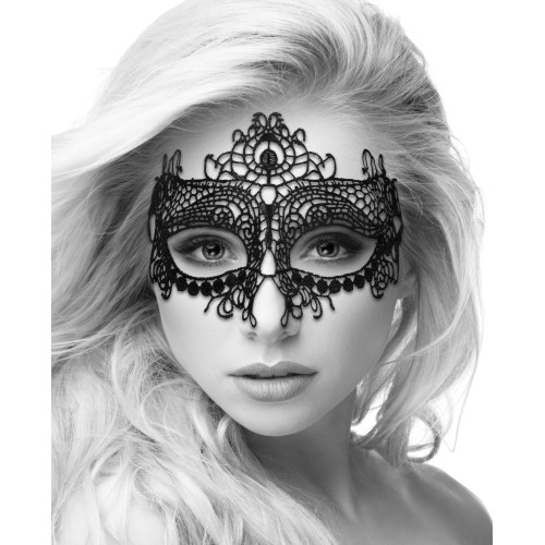 Shots Ouch Black and White Lace Eye Mask Queen