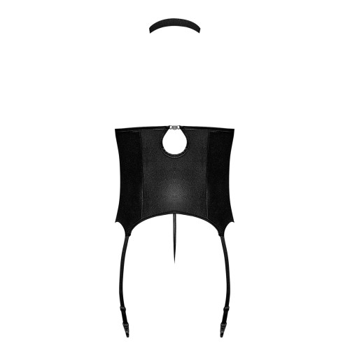 Corset Abierto Lust Mistress con Collar de Velcro Negro L/XL