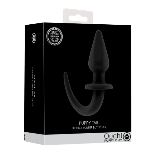 Shots Ouch Puppy Play Tail Butt Plug - Black