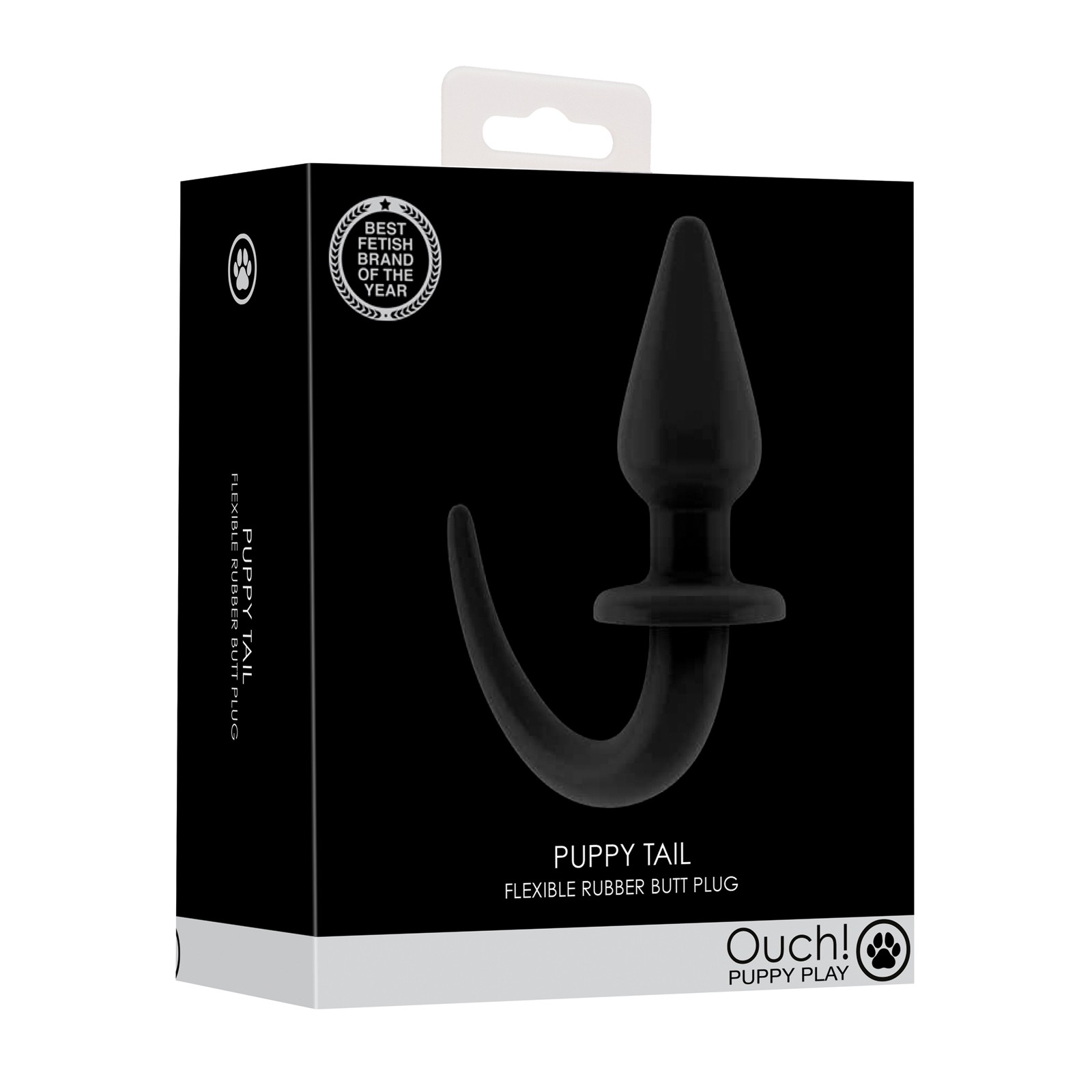 Shots Ouch Puppy Play Tail Butt Plug - Black