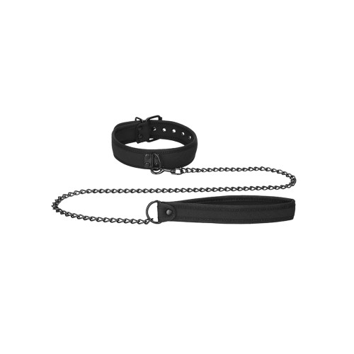 Shots Ouch Puppy Play Collar Leash Black