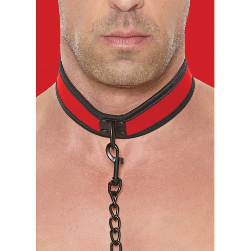 Ouch Puppy Play Collar and Leash Red