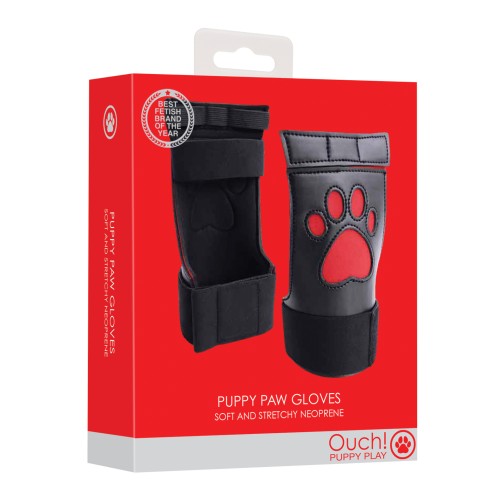 Shots Ouch Puppy Play Gloves Red