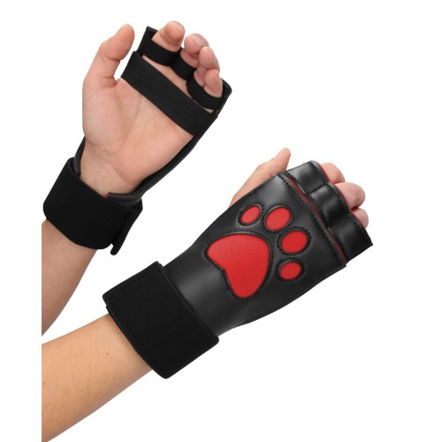 Shots Ouch Puppy Play Gloves Red