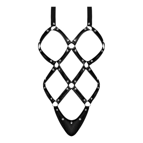 Lust Contessa Cupless Strappy Teddy Black L/XL