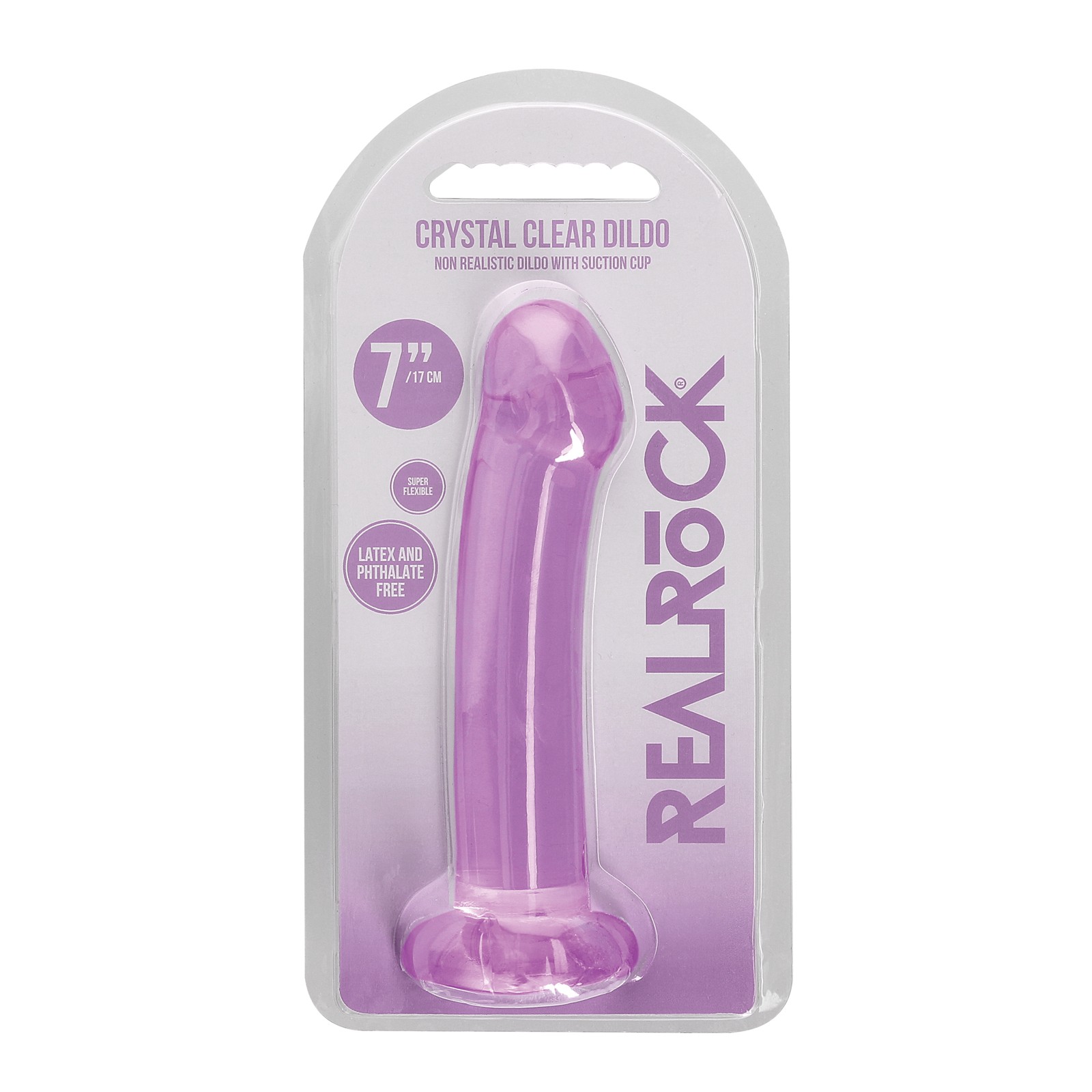 Dildo RealRock Crystal Clear de 7" - Placer Supremo