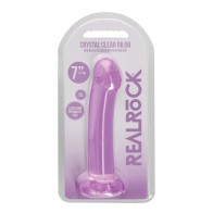 Dildo RealRock Crystal Clear de 7" - Placer Supremo