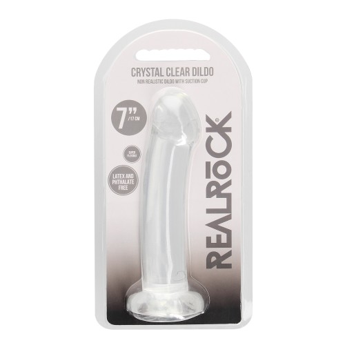 Dildo Transparente RealRock Crystal Clear de 7" para Placer Exquisito