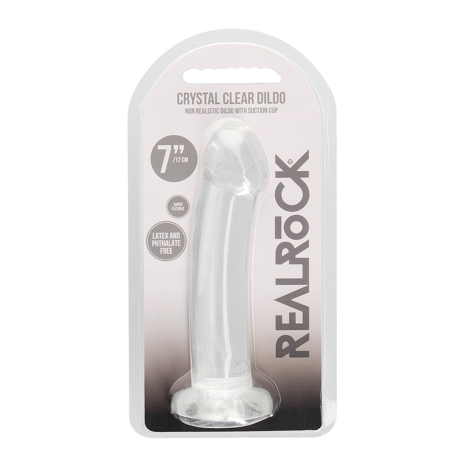 RealRock Crystal Clear 7" Dildo for Exquisite Pleasure