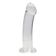 Dildo Transparente RealRock Crystal Clear de 7" para Placer Exquisito