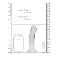 Dildo Transparente RealRock Crystal Clear de 7" para Placer Exquisito