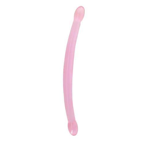 Dildo Doble RealRock Transparente Rosa