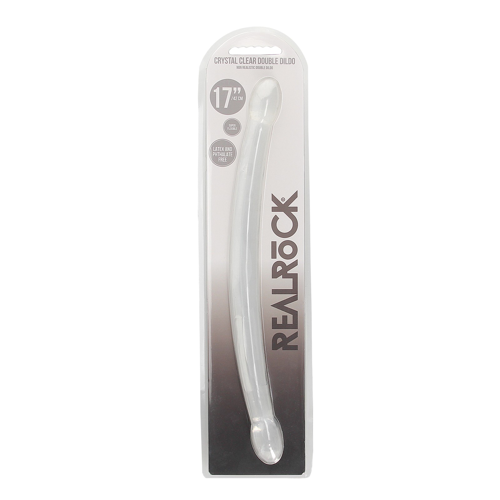 Dildo Doble Transparente 17 Pulgadas - RealRock