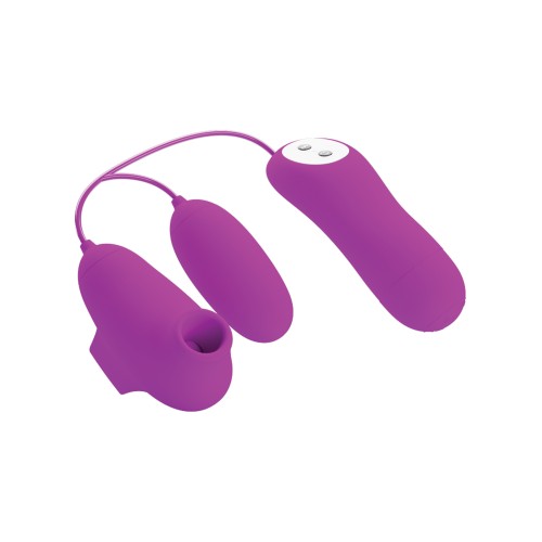 Pretty Love Suction & Vibro Bullets - Fuchsia