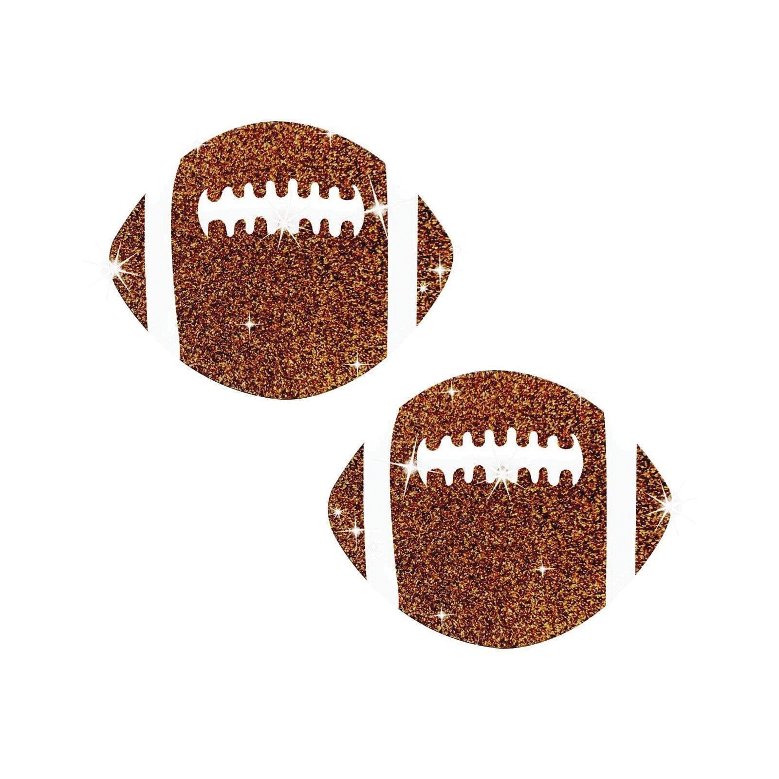 Neva Nude Football Glitter Pasties for Playful Fun