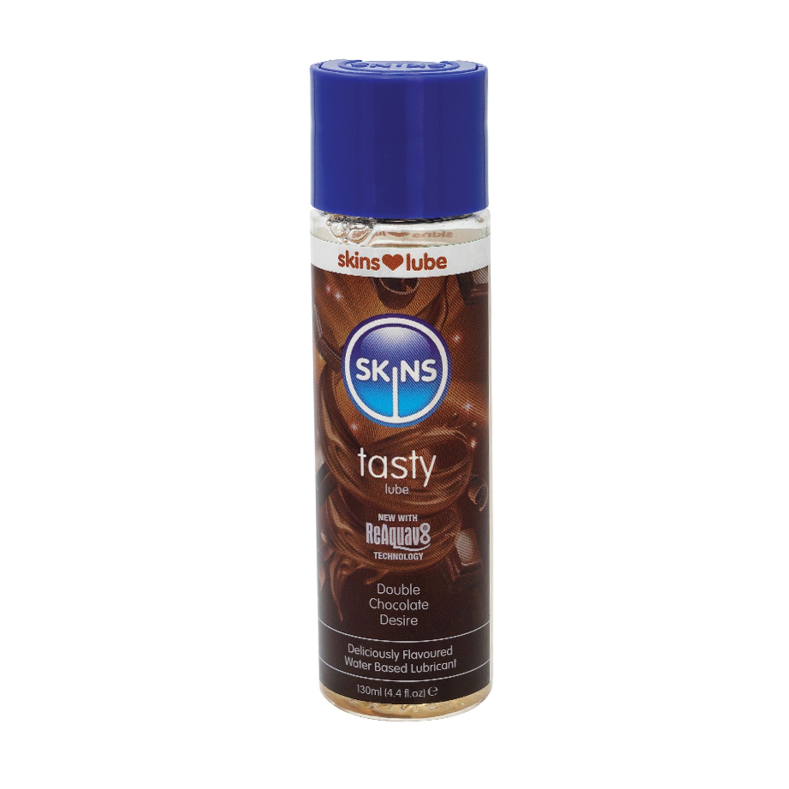 Lubricante a Base de Agua Skins 4.4 oz Chocolate Doble - Placer Saboroso