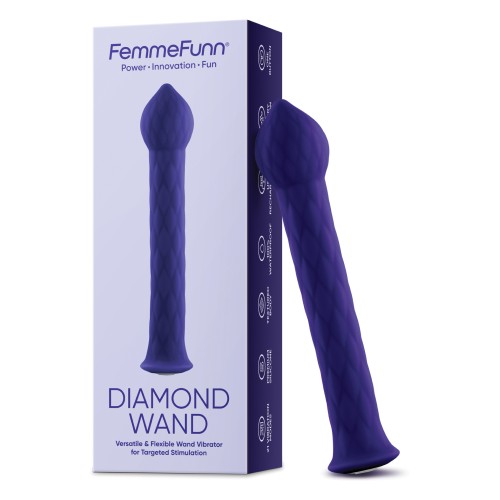 Femme Funn Diamond Wand Dark Purple Vibrator