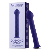 Femme Funn Diamond Wand Vibrador Púrpura Oscuro