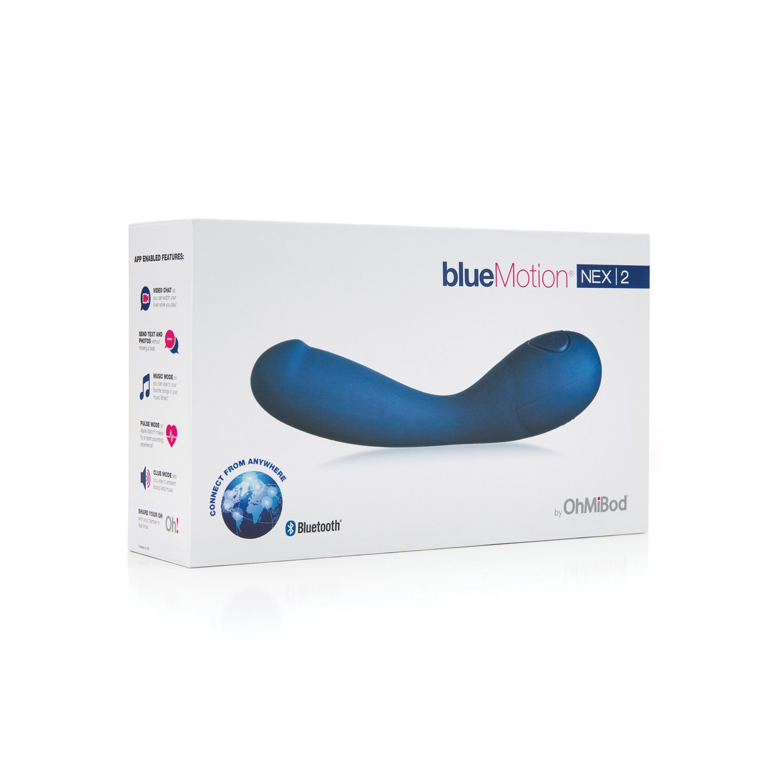 OhMiBod Blue Motion NEX|2 - Navy Bluetooth G-spot Vibrator