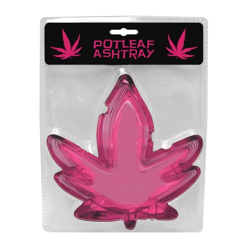 Pink Potleaf Shaped Ashtray