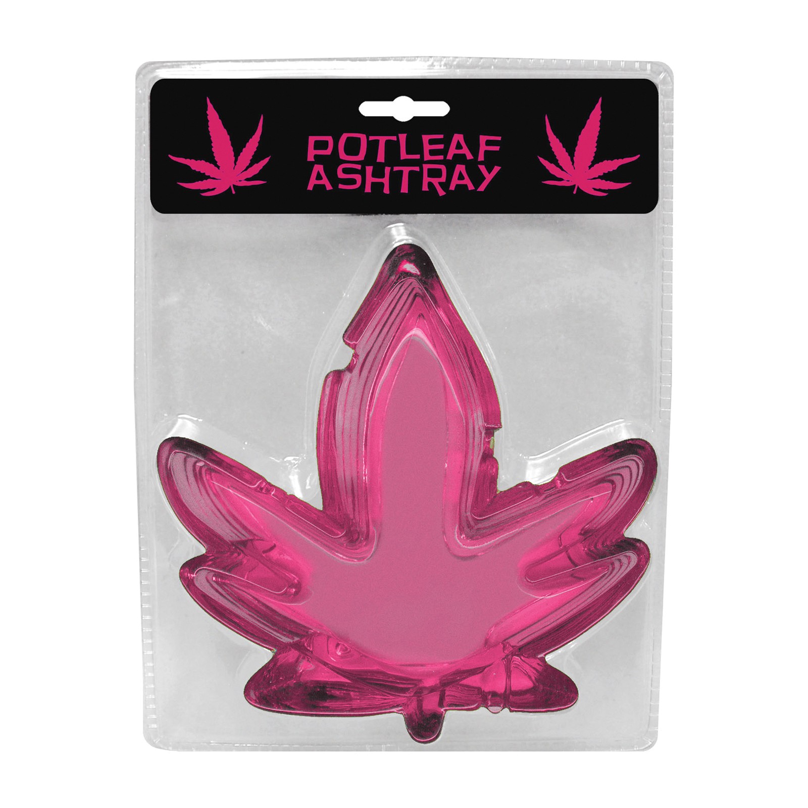 Pink Potleaf Shaped Ashtray