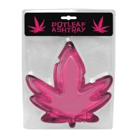 Pink Potleaf Shaped Ashtray