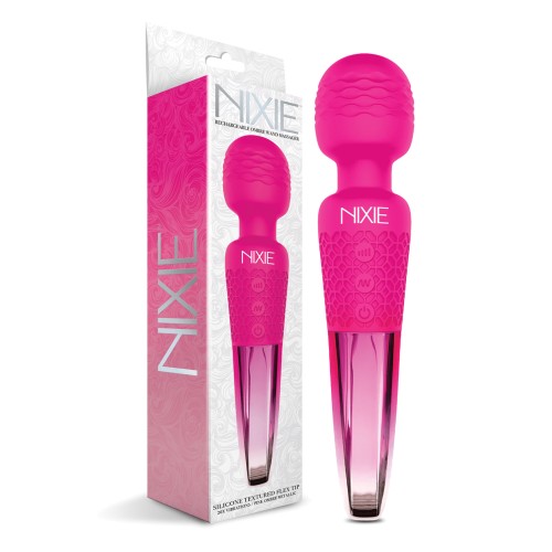 Masajeador de Varita Recargable Nixie Ombre Metálico Rosa