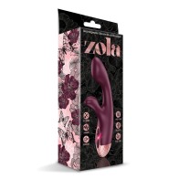 Zola Rechargeable Silicone Dual Massager Burgundy/Rose Gold