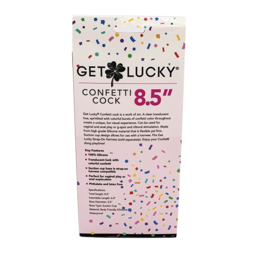 Dildo Confetti de 8.5" de Get Lucky para Juegos Emocionantes