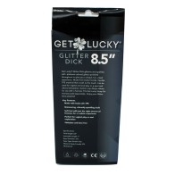 Get Lucky 8.5" Glittered Real Skin Dick - Clear