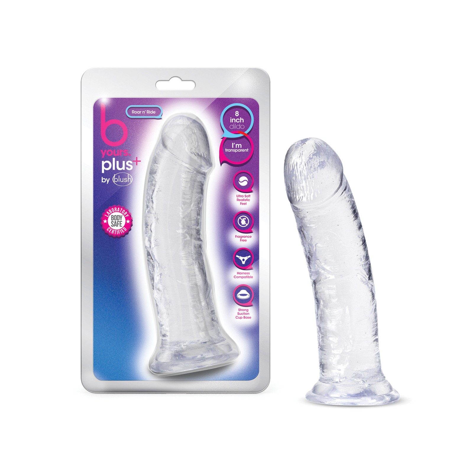 Blush B Yours Plus 8" Dildo Clear