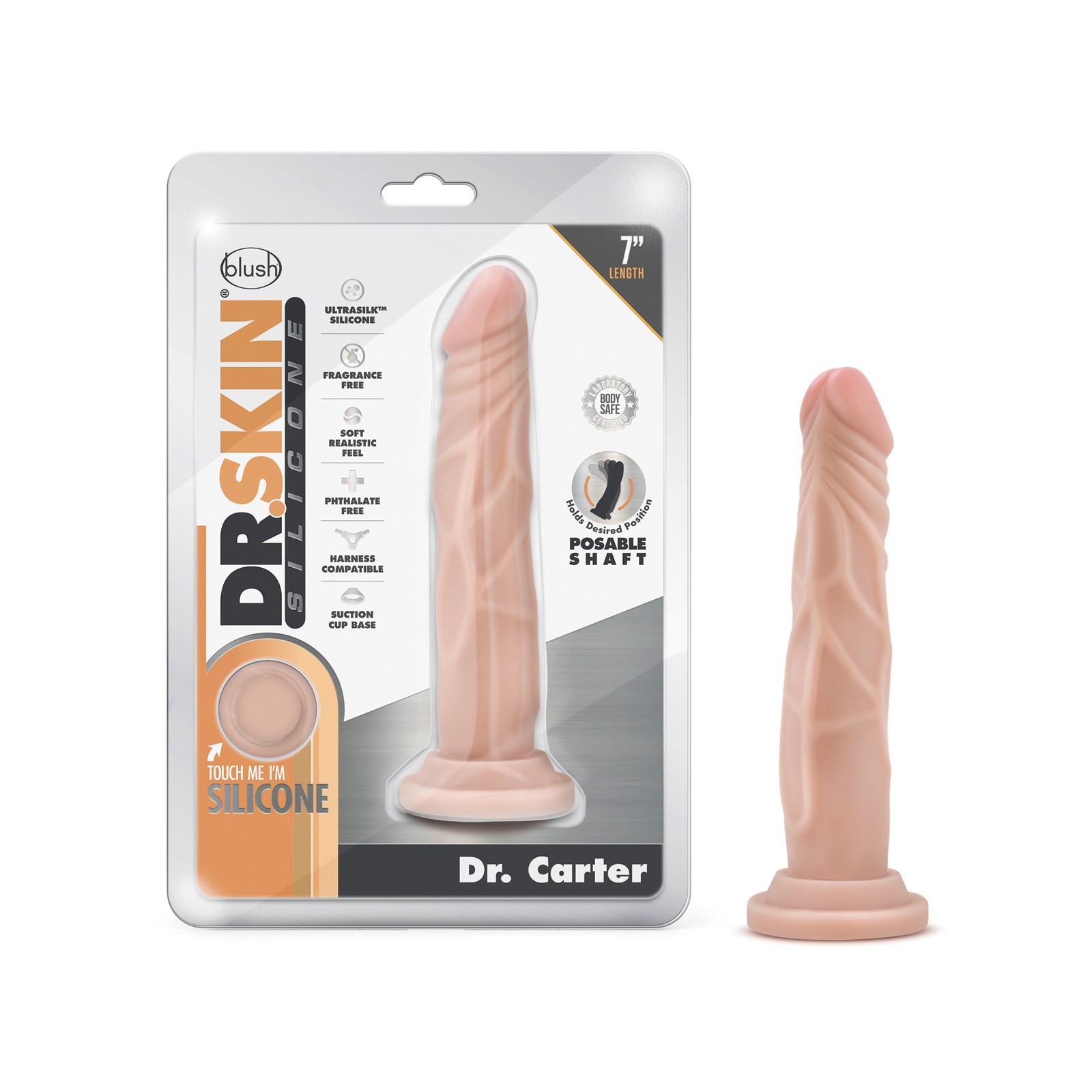 Blush Dr. Skin Dr. Carter 7.5" Dildo Vanilla