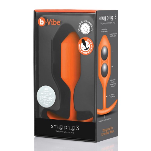 b-Vibe Snug Plug 3 - 180 g Naranja