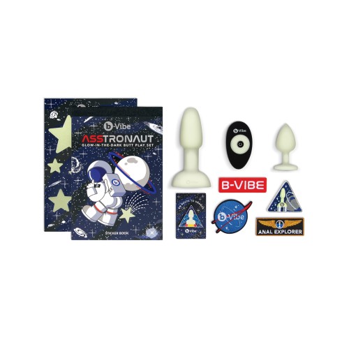 Set de Juego Anal Glow in the Dark b-Vibe ASStronaut - Aventura Anal