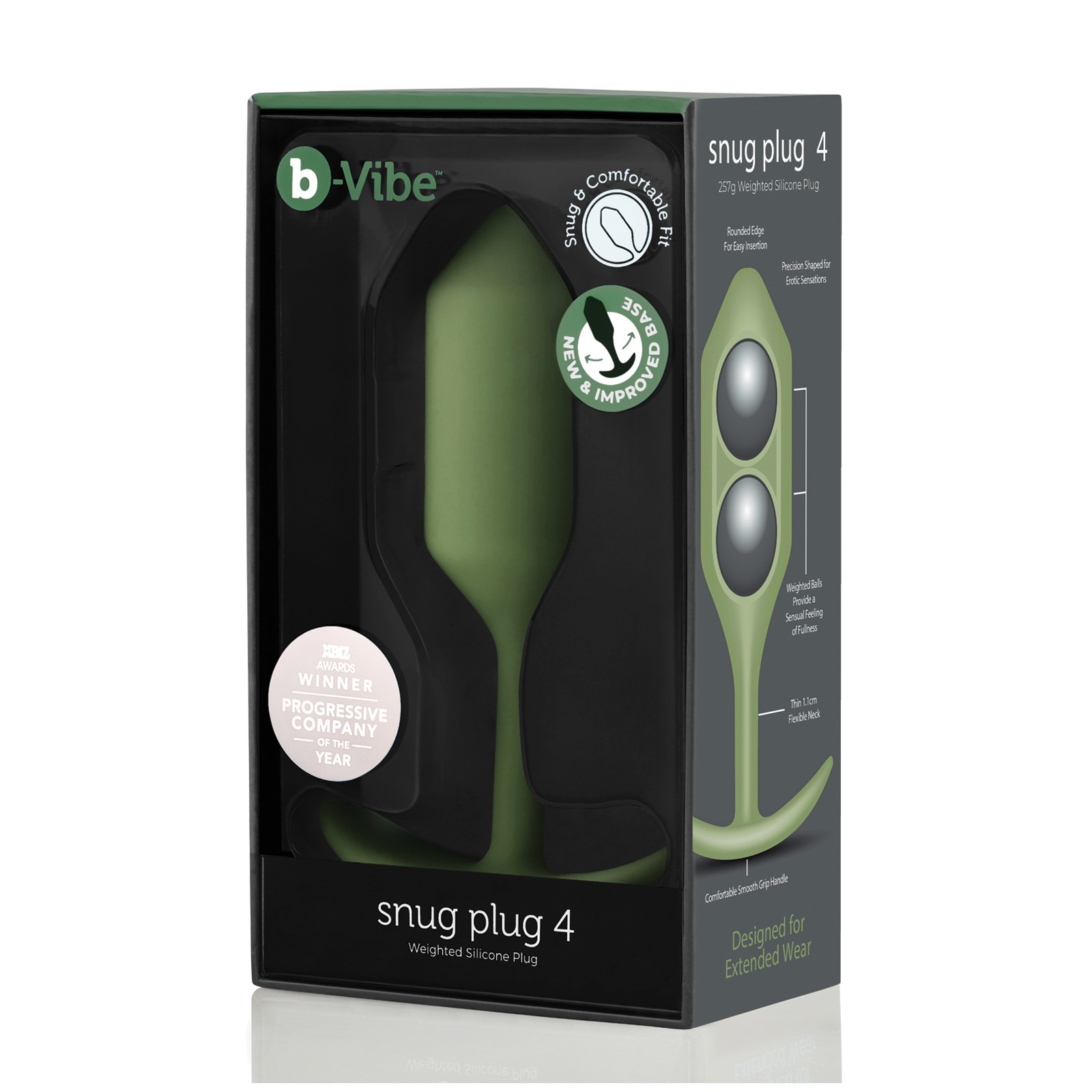 b-Vibe Snug Plug 4 con Peso para Mejorar el Placer