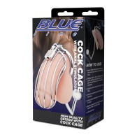 Blue Line Cock Cage with Anal Stimulator