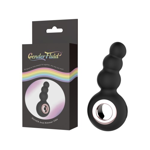 Gender Fluid Quiver Anal Ring Vibe Black