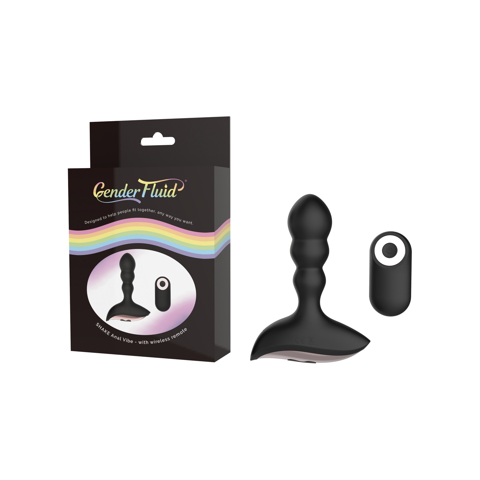 Gender Fluid Shake Anal Vibe - Black