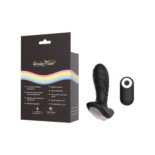 Gender Fluid Buzz Anal Vibe with Remote - Black