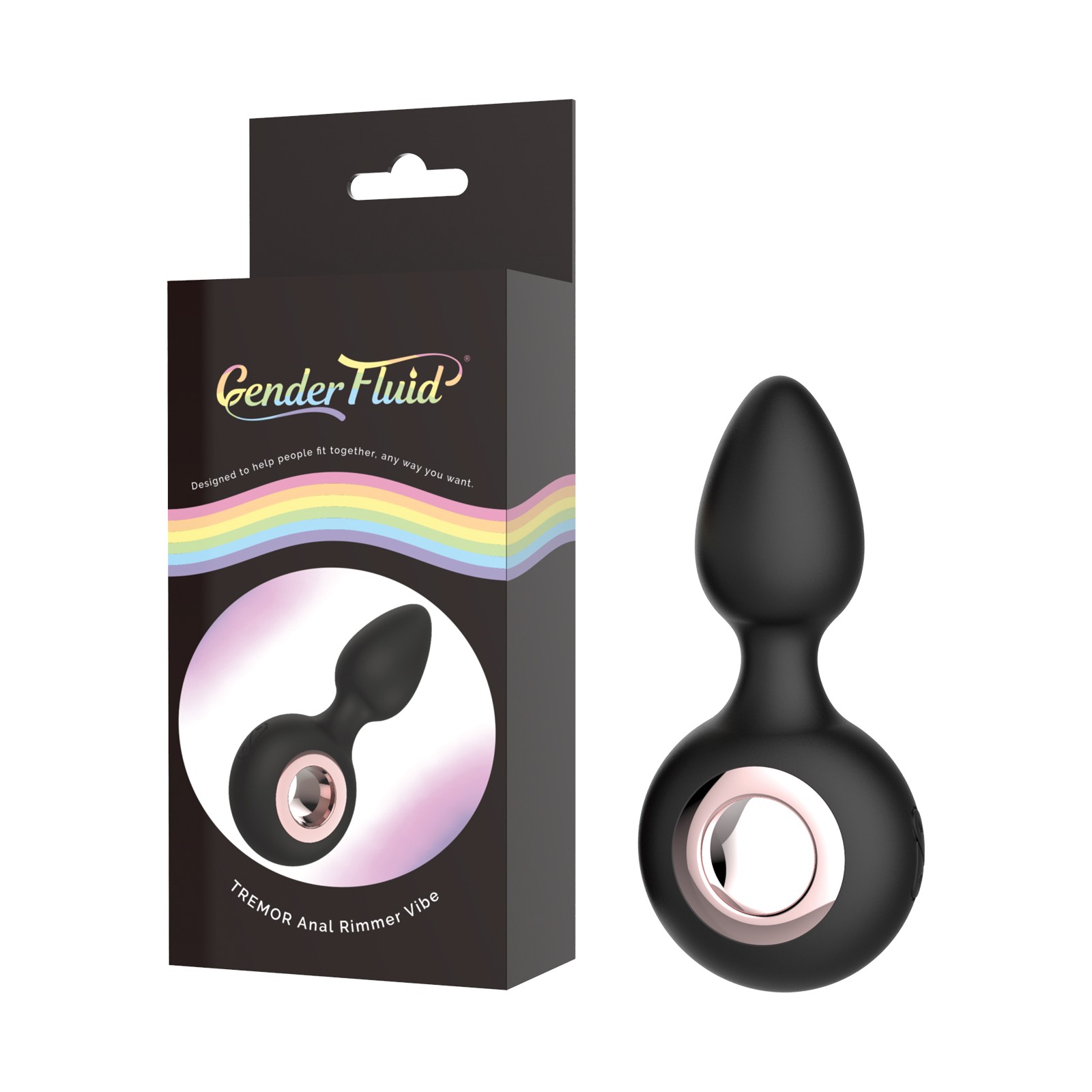 Vibrador Anal Gender Fluid Tremor Ring Negro