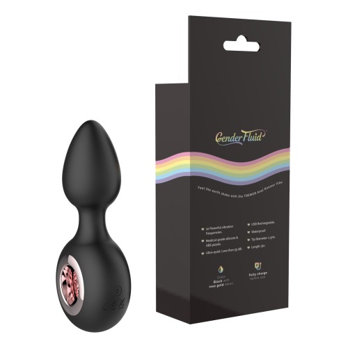 Gender Fluid Tremor Ring Plug Anal Vibe Black